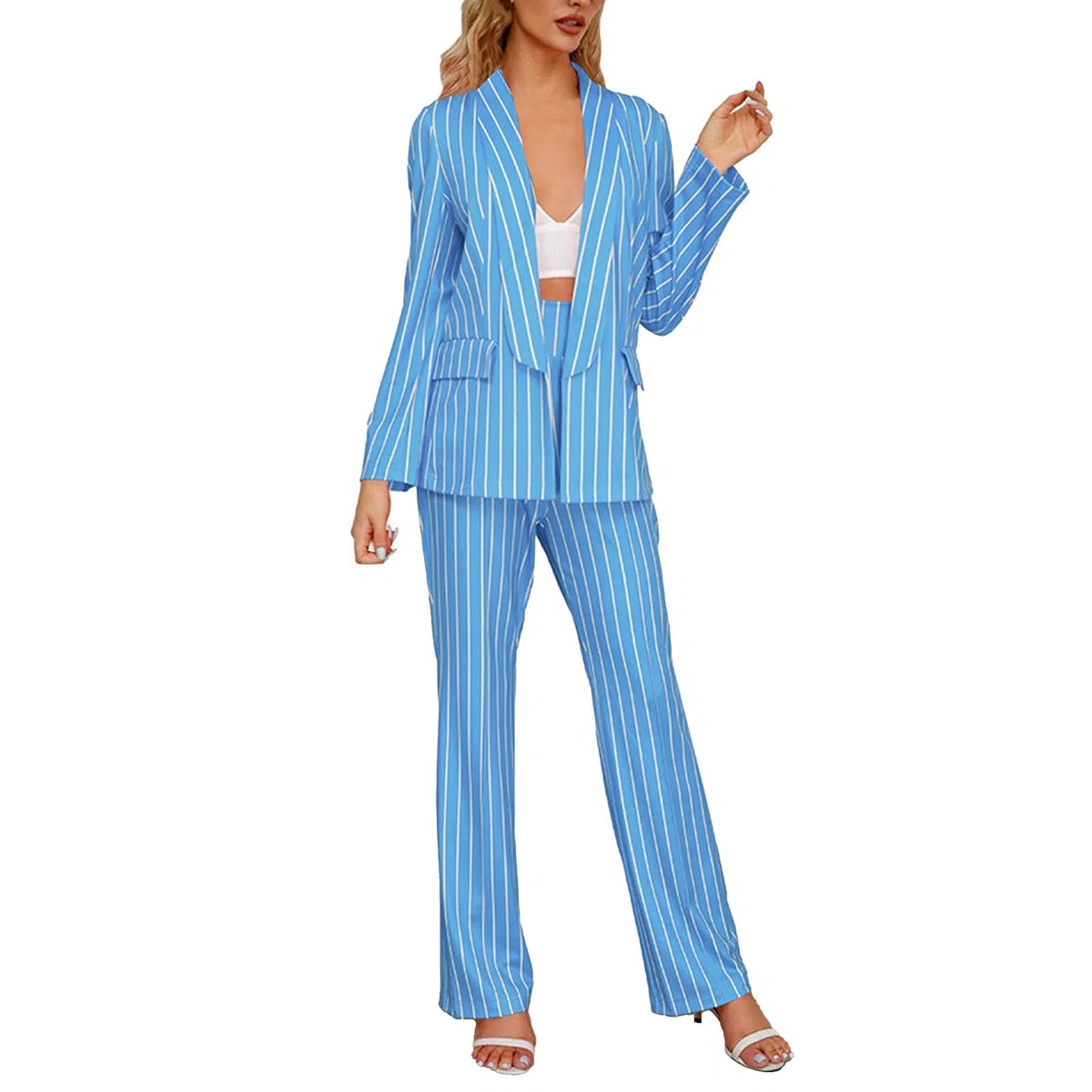 Chándal elegante para mujer de talla grande, de manga larga, pantalones y chaqueta de ceremonia, chaquetas de dos piezas, elegante, otoño-invierno, para ceremonia para bodas y fiestas