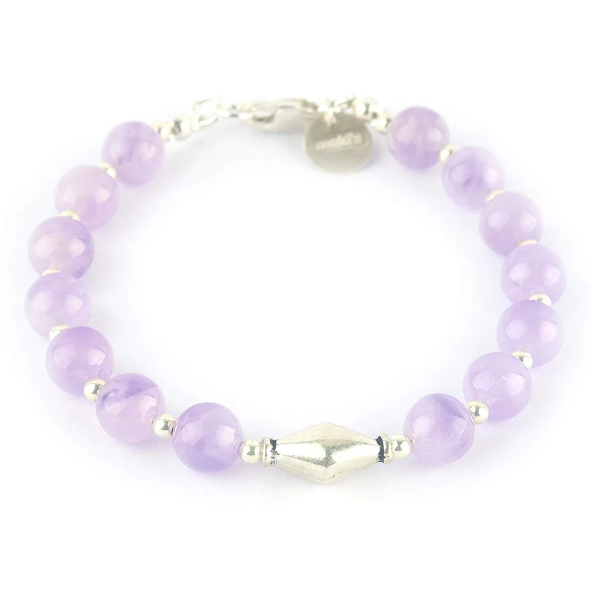 MEKI`S Pulsera Amatista y Plata 925