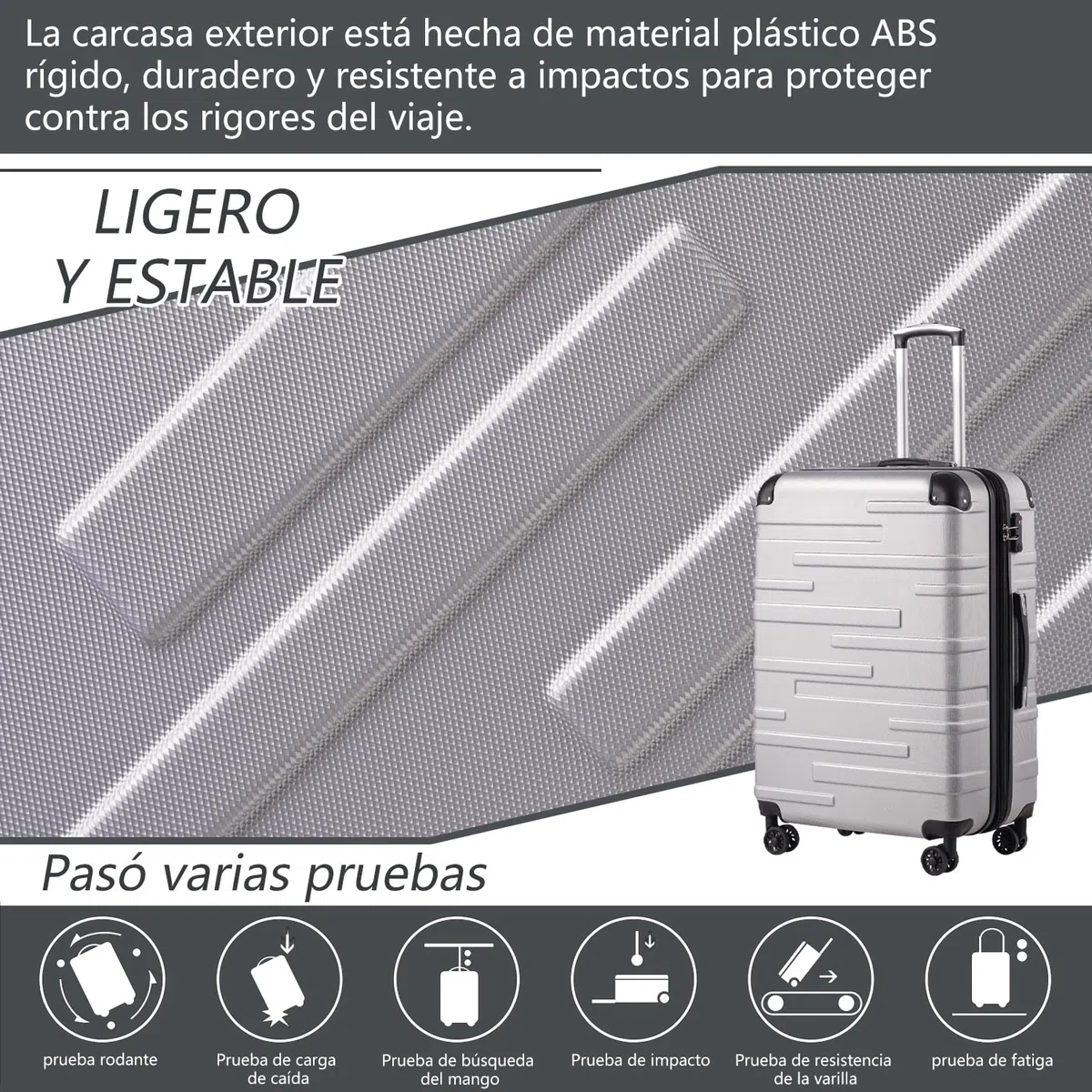 COOLIFE Maleta Mediana 67 cm, Maleta de Viaje Ligera 60L con Cerradura TSA | Maleta de 67x46x26 cm, ruedas giratorias, pequeñas resistentes a los impactos, vacaciones, viajes internacionales y cruceros