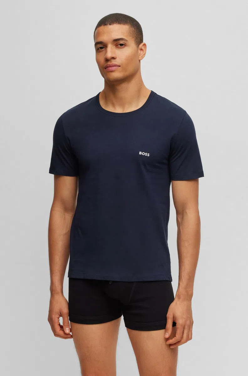 BOSS 3-pack Crew Neck Cotton Jersey T-shirts Camiseta Hombre