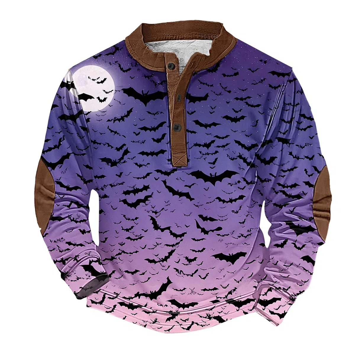 Chaquetones Hombre Invierno Sudadera con Cuello Abotonado Y Estampado Retro De Halloween para Tops Mujer Ropa Ciclismo Kit Pesca Completo Top Deportivo Chandal Chaqueta Marca Moto Camisa