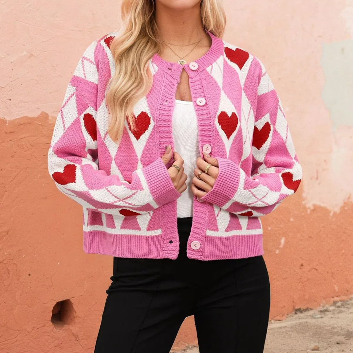 Generisch Cárdigan elegante de punto de manga larga para mujer, con parte delantera abierta, suave, cómoda y holgada. Parte superior versátil y casual.