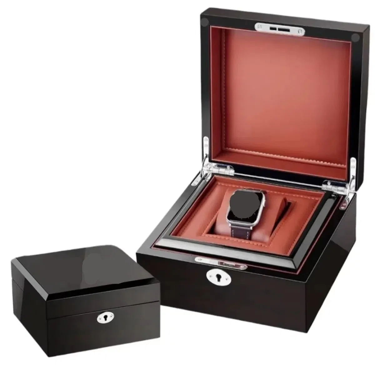 Caja para relojes de madera maciza Vitrina de caja reloj