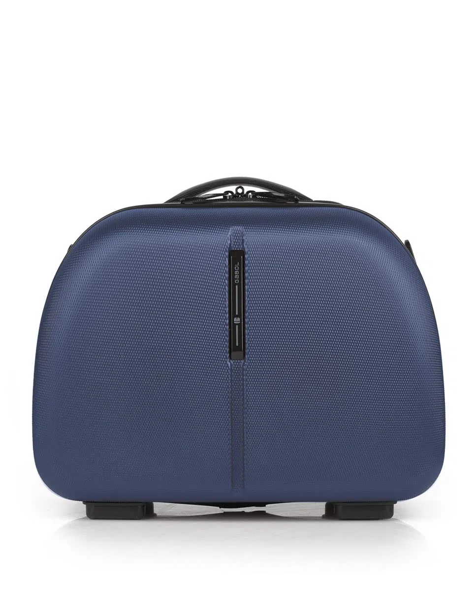 Gabol - Neceser de Viaje Rígido Paradise XP 35x28x17cm - Peso 0,9kg con Capacidad de hasta 12L - con Acople a Maleta, Correa y Forro de Material Reciclado - Diseño Español en ABS - Azul