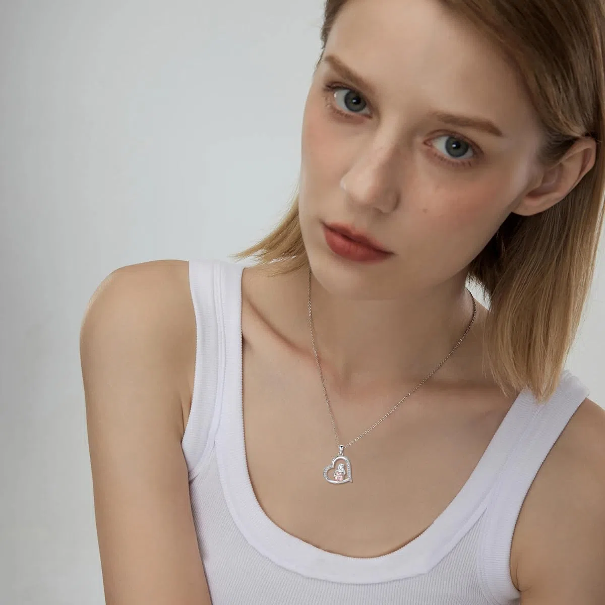 Colgante de plata de ley 925 para mujer con colgante de embarazo para futura mamá, el mejor collar para futura mamá, con piedra natal, joyería de Acción de Gracias para madre