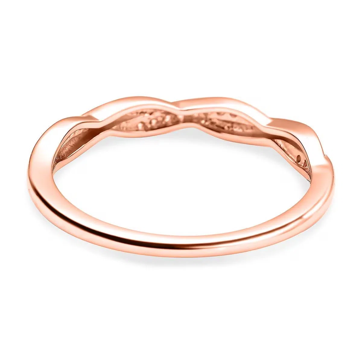 TJC Anillo cruzado de circonita cúbica blanca para mujer en oro rosa, oro amarillo, plata de ley 925 chapada en rodio, banda de amistad con engaste de garras, peso de 1,7 gramos