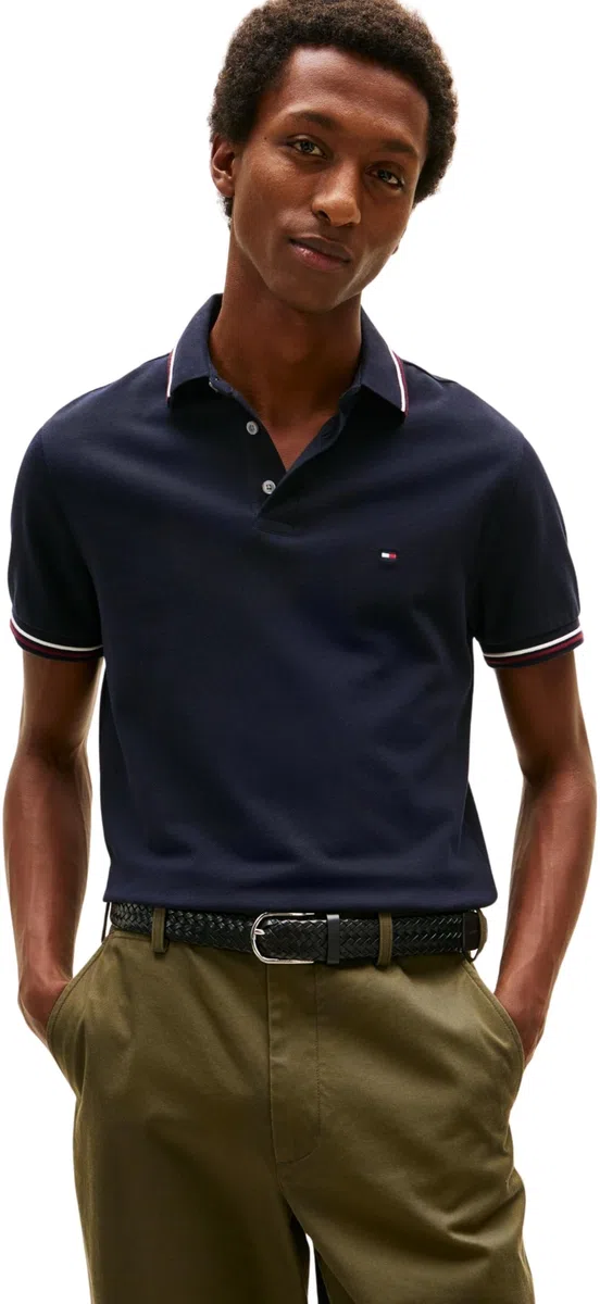 Tommy Hilfiger Tipped Slim Fit Polo Mw0mw37346 Polo S/S Hombre (Pack de 1)
