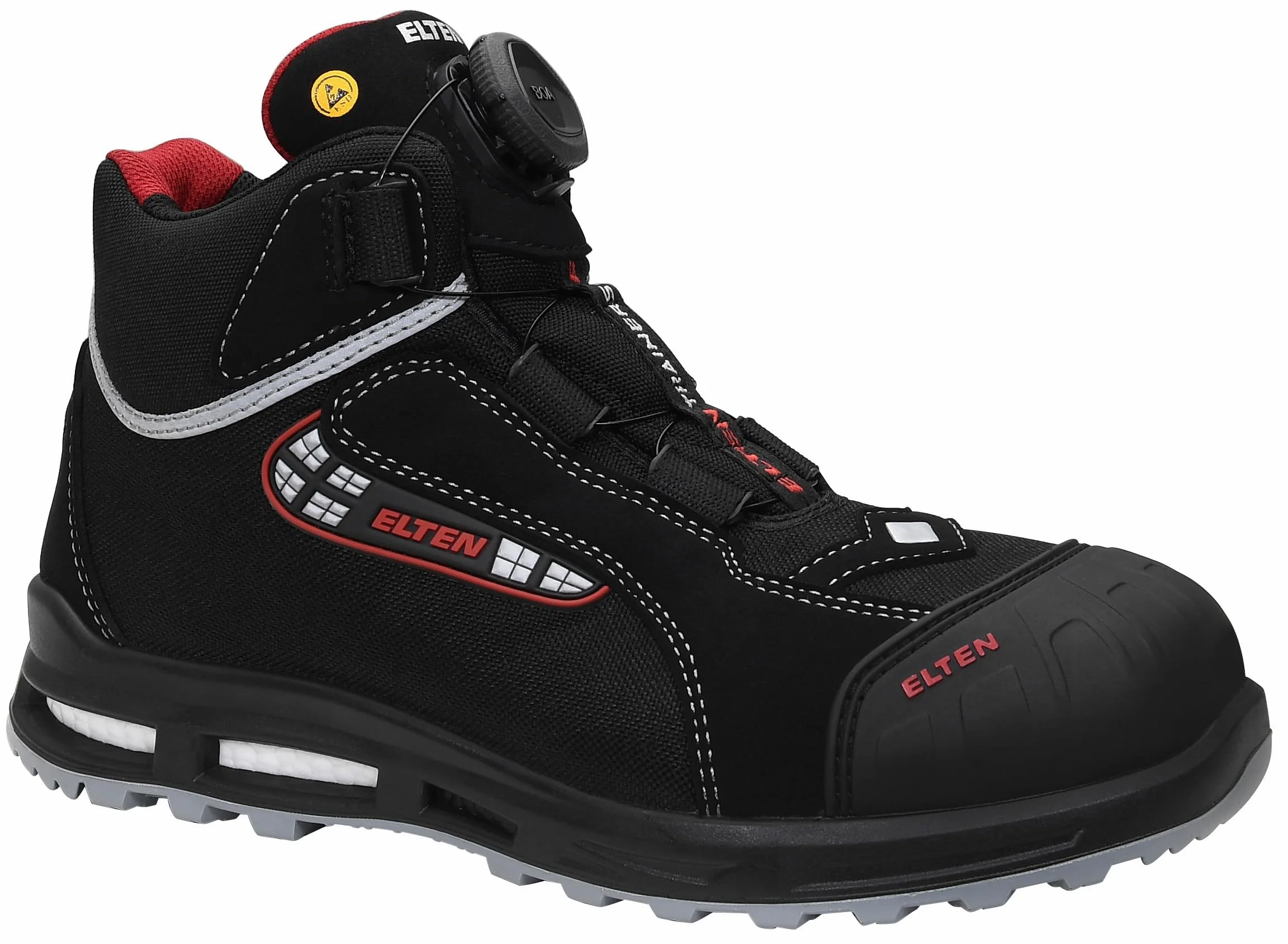 ELTEN Sander XXT Pro Boa ESD S3S, Zapatos de Seguridad para Hombre, Ligero, Puntera de plástico, Material Superior: Textil, Forro Interior: Textil (Transpirable), Talla 43