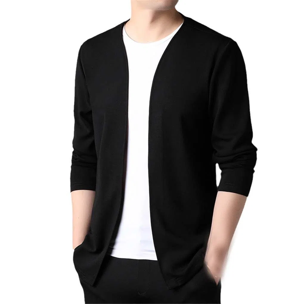 Cárdigan para Hombre Suéter De Punto Sólido Cárdigan De Algodón para Cárdigan Informal con Botones Suéter para