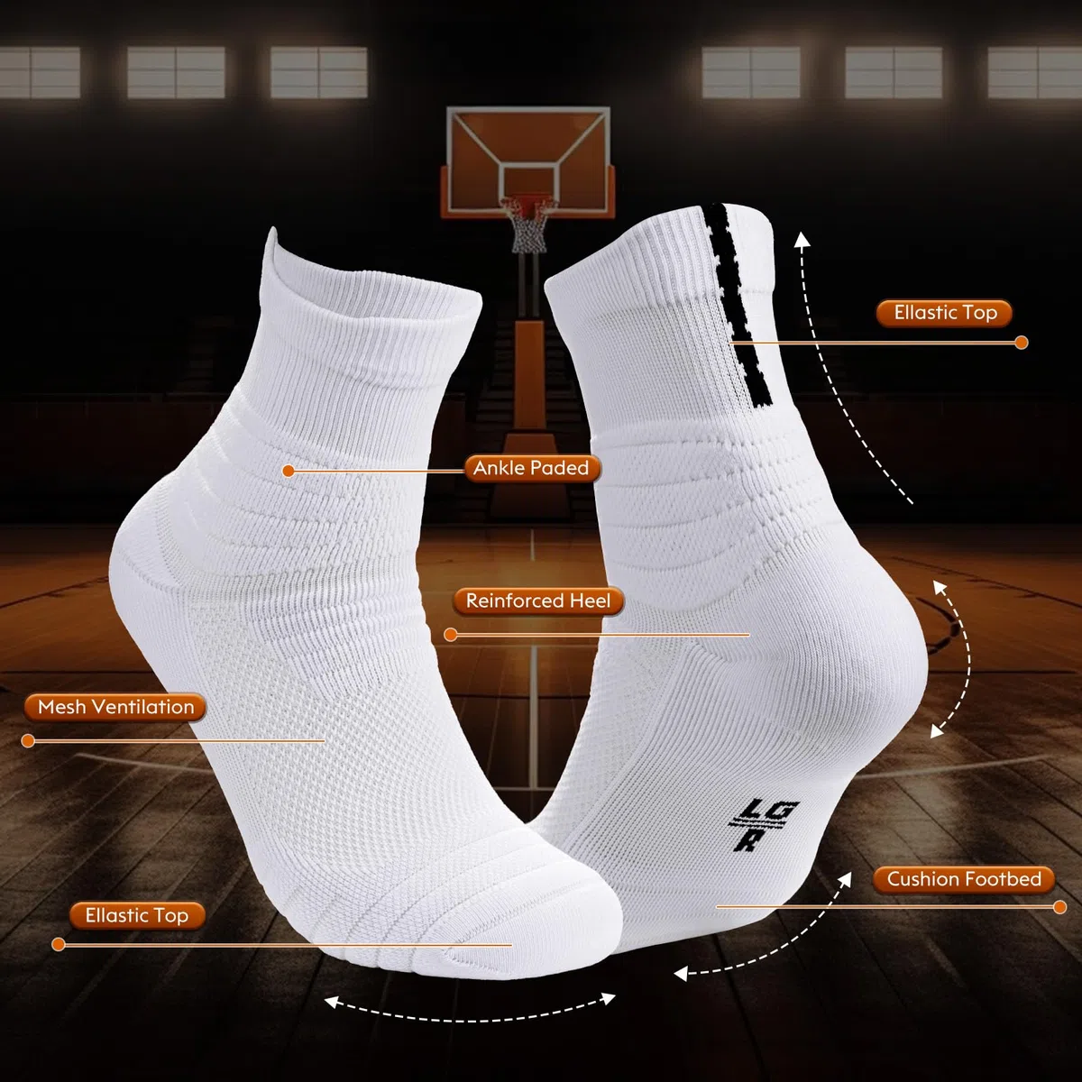 Calcetines de baloncesto Elite, calcetines deportivos acolchados para jóvenes y adultos