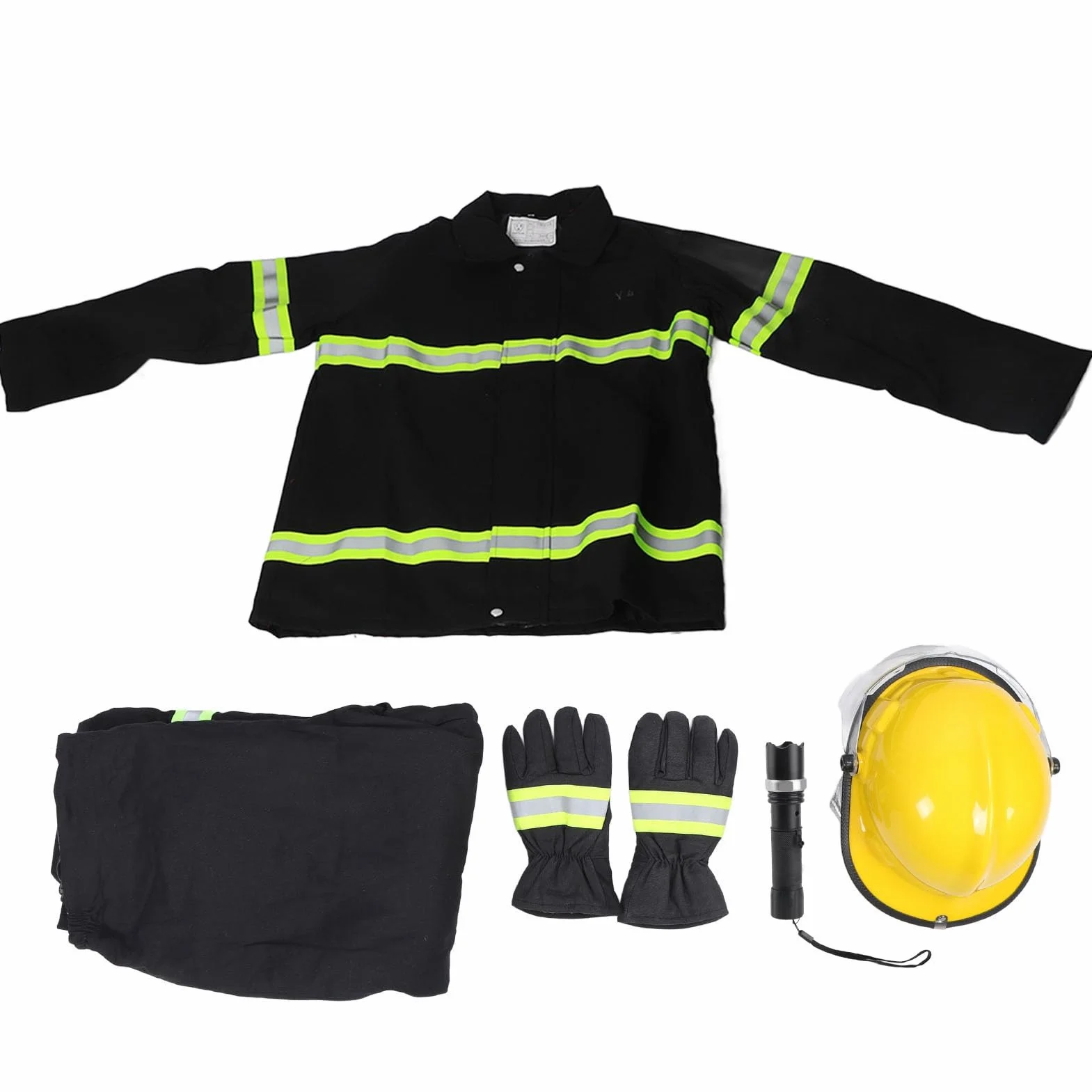 CHICIRIS Traje de Trabajo Ignífugo Alta Visibilidad Protección Completa para la Seguridad Trabajo Ropa Termoaislante Azul Marino Juego de 5 Piezas (L)