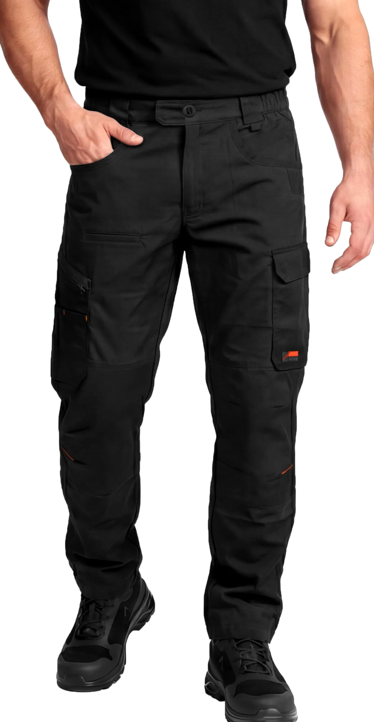 ACE Constructor Pantalones híbridos Largos de Trabajo para Hombre: Pantalones Cargo para Exteriores con Cordura y Cintura elástica para Hombre - 44 a 66