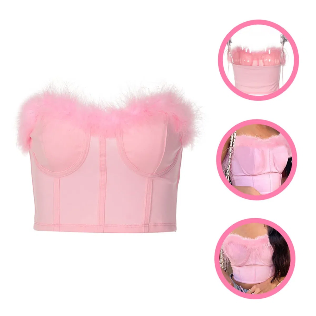 4piezas Top De Tubo Para Mujer Blusa De Verano Sin Mangas Estilo Kawaii Para Festivales y Salidas