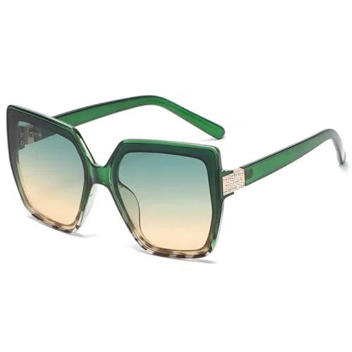 Nuevas Gafas de Sol cuadradas con gradiente de Moda 2025, Gafas de Sol de Lujo a la Moda con decoración de Diamantes, Gafas de Sol con protección UV400
