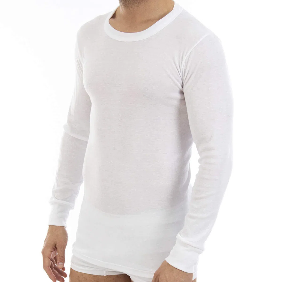 Lacotex Camiseta Interior Termal de Hombre | Camiseta Manga Larga y Cuello Redondo Térmica | Confort y Protección Térmica Interior | Pack Ahorro 6 Unidades | Talla S L103