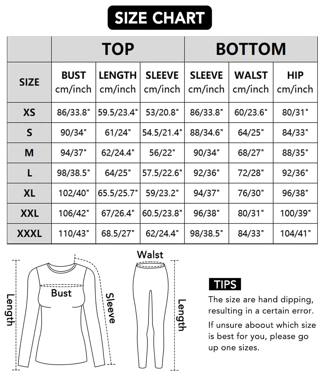Conjunto de ropa interior térmica para mujer con forro polar ligero y ultrasuave, conjunto largo de John y capa base de esquí