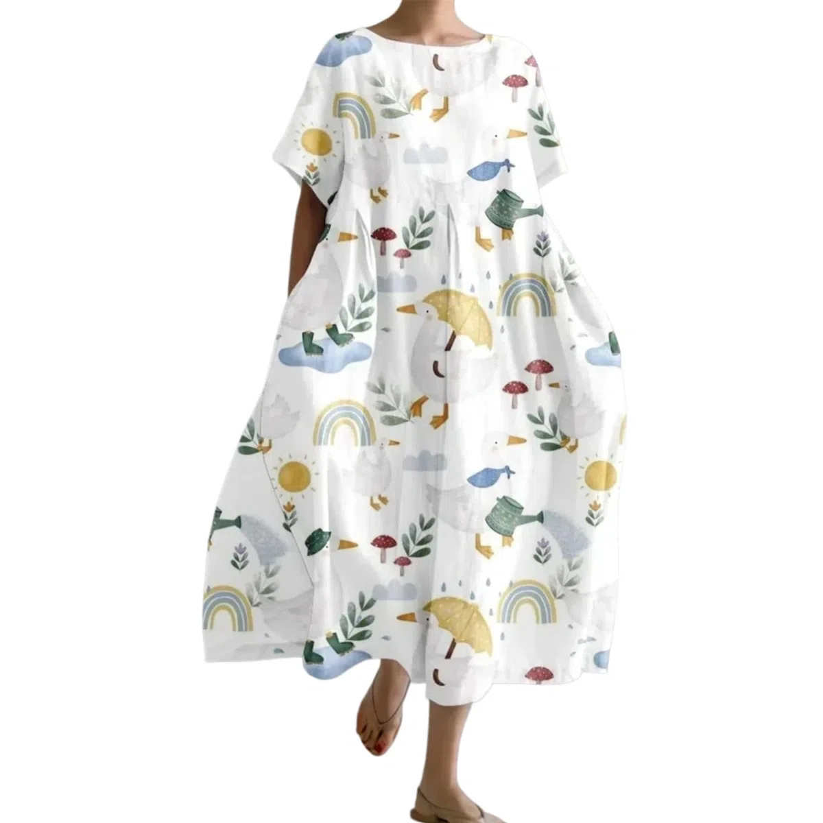 Estampado de Flores Vestido Femenino Cena de Amigas Fiesta Vestido de Noche Suelto