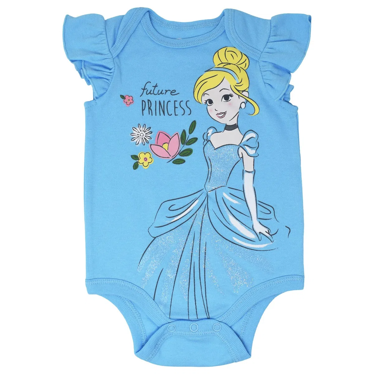 Disney Princesa Ariel Belle Cenicienta Blancanieves Aurora – Juego de 5 bodies de manga corta