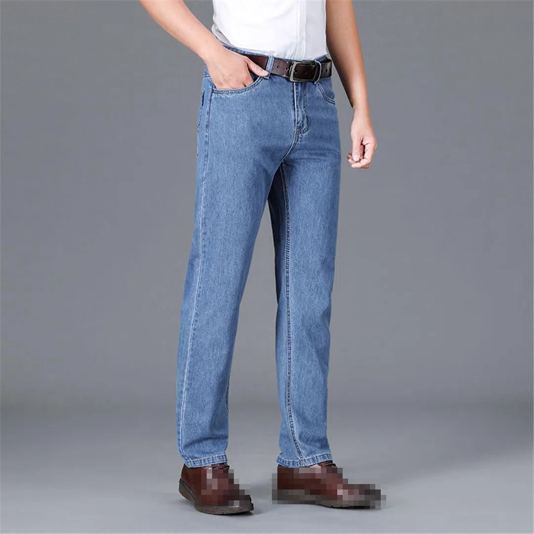 Vogrtcc Pantalones De Mezclilla Rectos De Negocios para Hombres Pantalones Vaqueros De Talla Grande