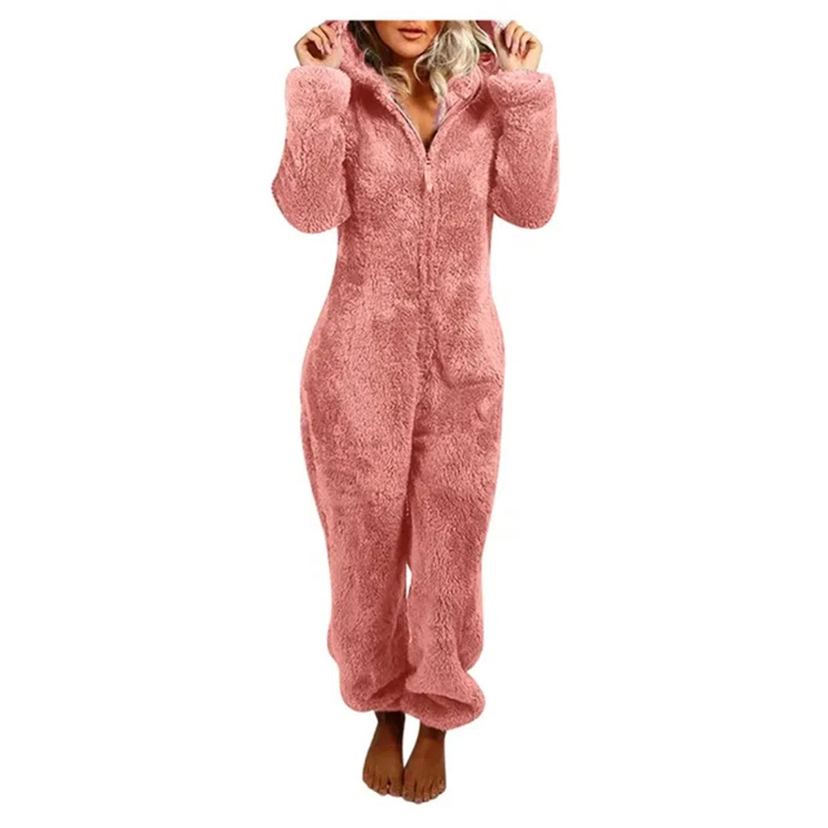MdybF Mono Pijama Pajama Cálido De Invierno Mujeres Oneros Papas Encapuchadas Jumpsuos De Vellón