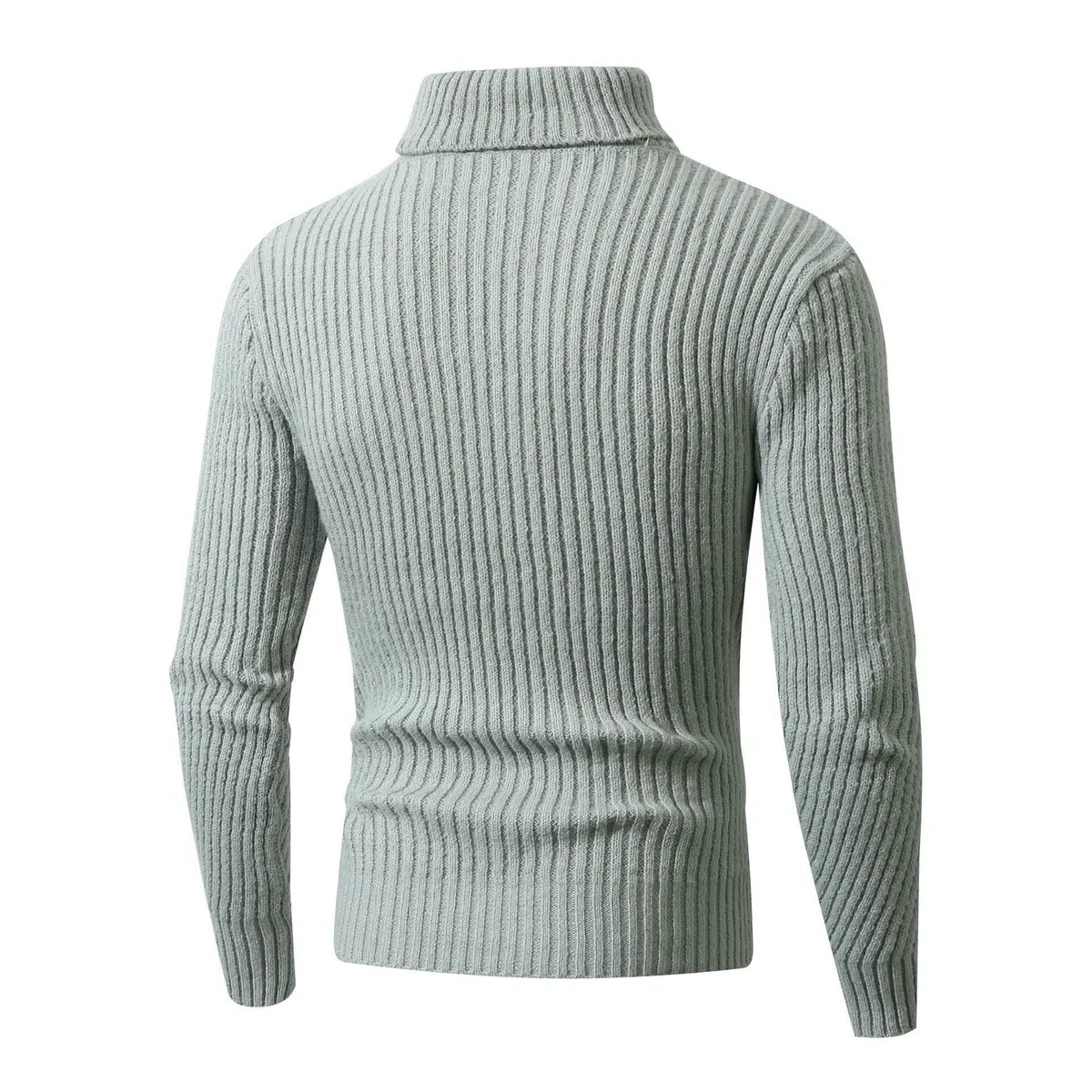 Suéter de cuello alto para hombre, de sarga cálida y gruesa, para otoño e invierno