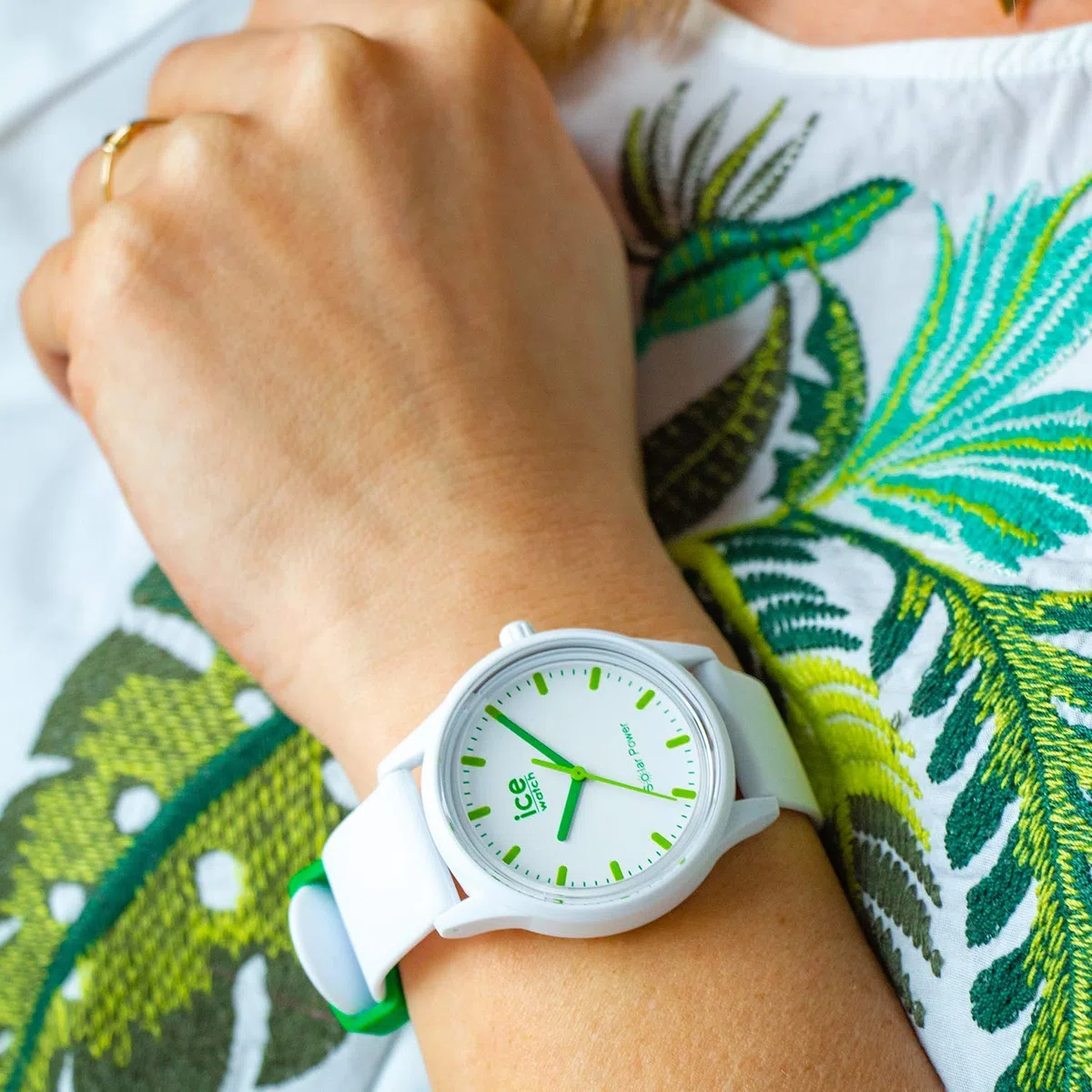 Ice-Watch - ICE solar power Nature - Reloj blanco para Mujer con Correa de Silicona
