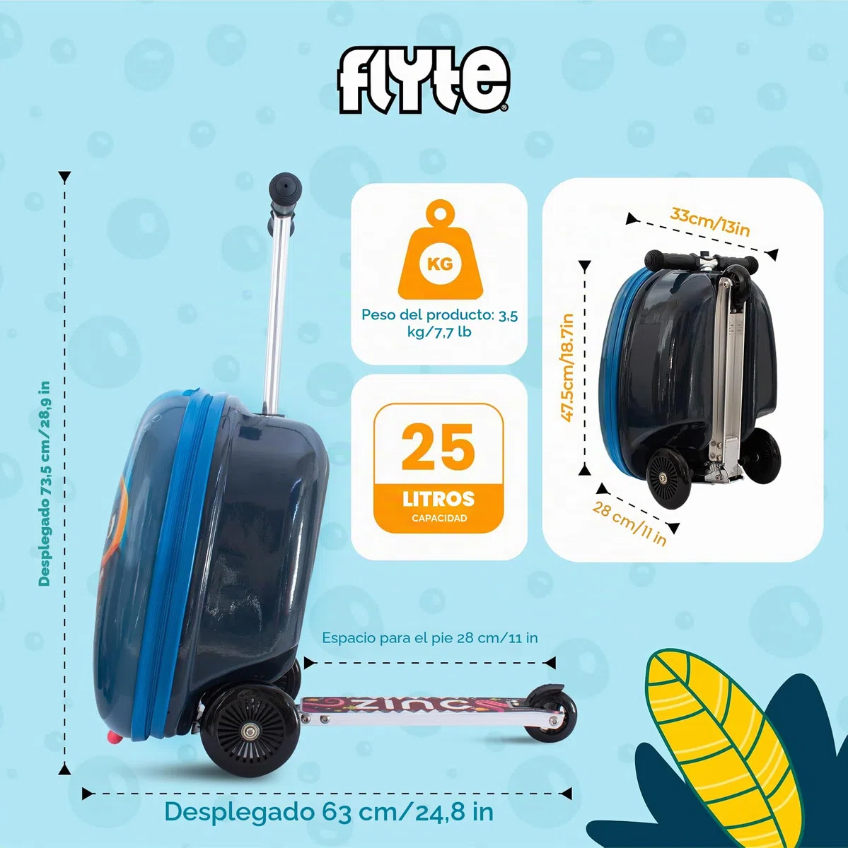 Flyte Maleta Midi para Scooter de 18 Pulgadas