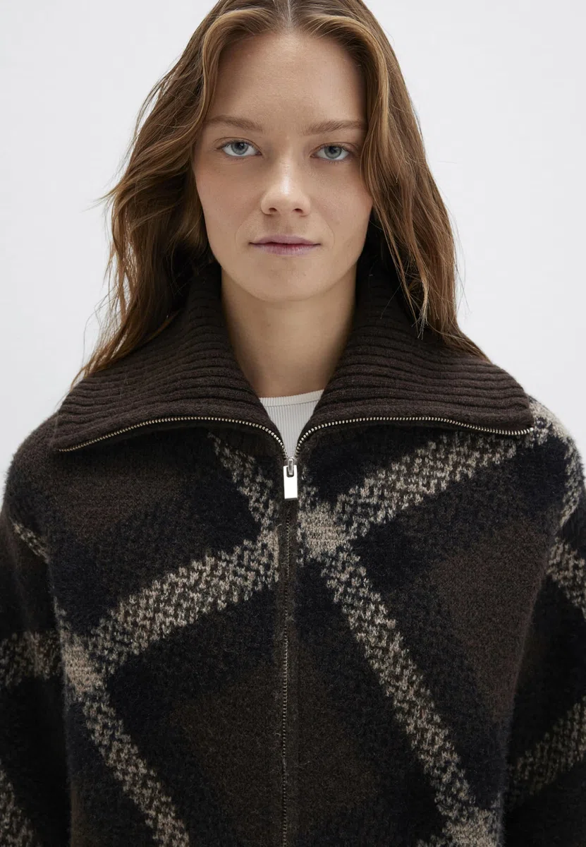 Mavi Zipper Cardigan Sweater Mujer
