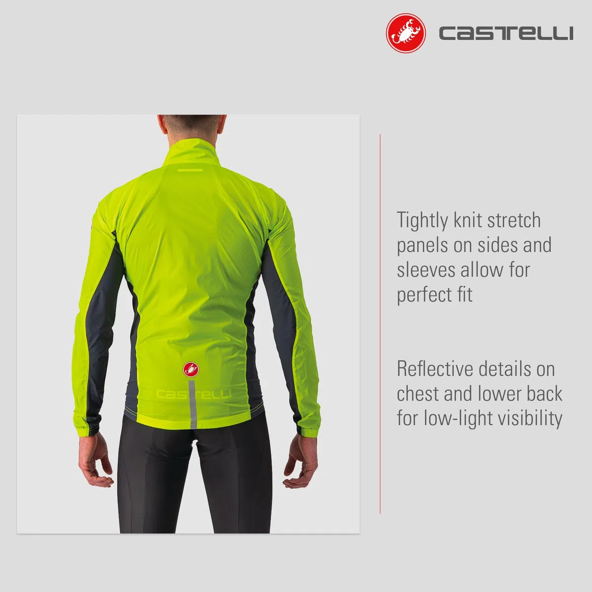 CASTELLI Squadra Stretch Jacket Arm sleeve Hombre (Pack de 1)