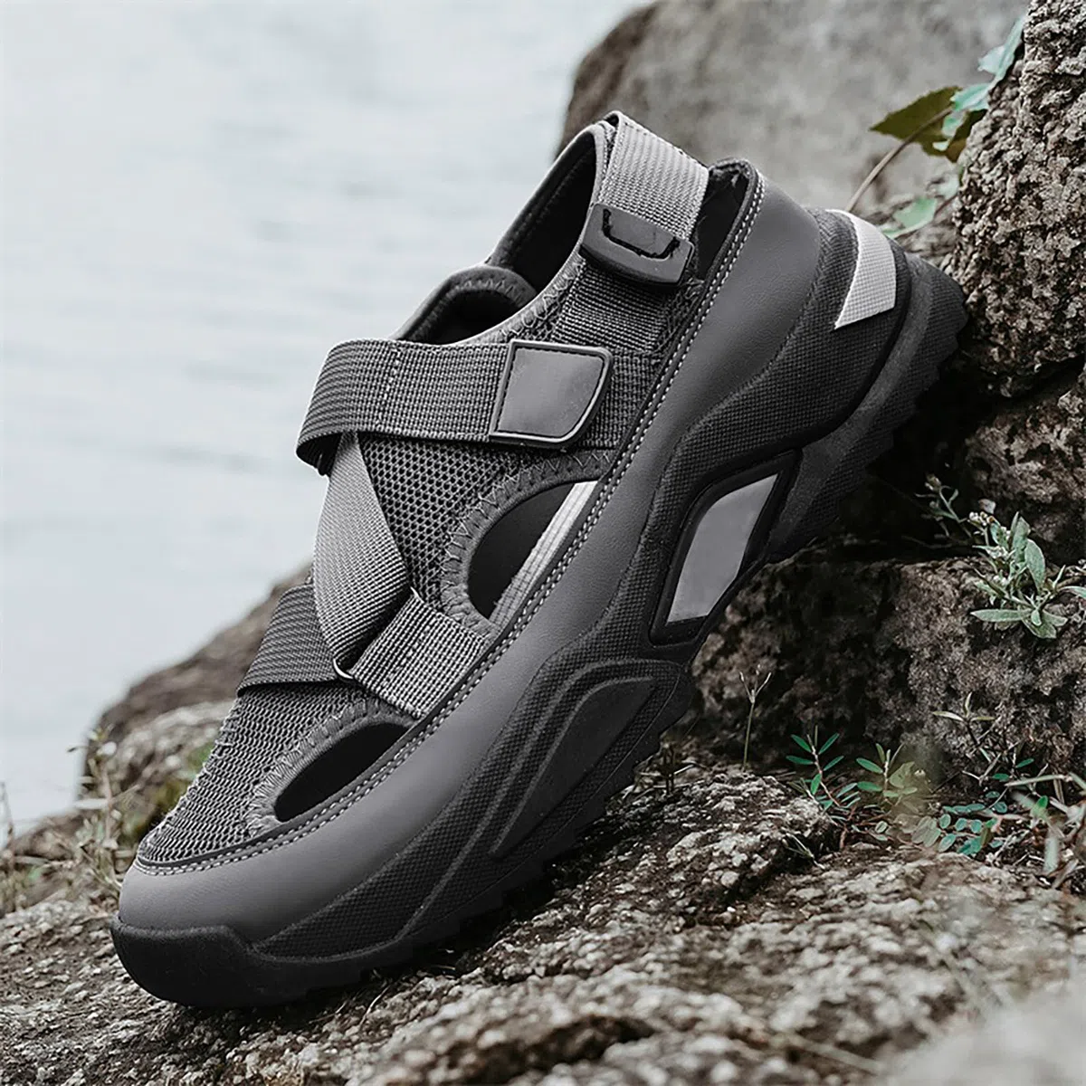 Sandalias Hombres Verano Exterior Senderismo Zapatos Trekking Casual de Montaa Playasandalia deportivaInformal y desenfadado