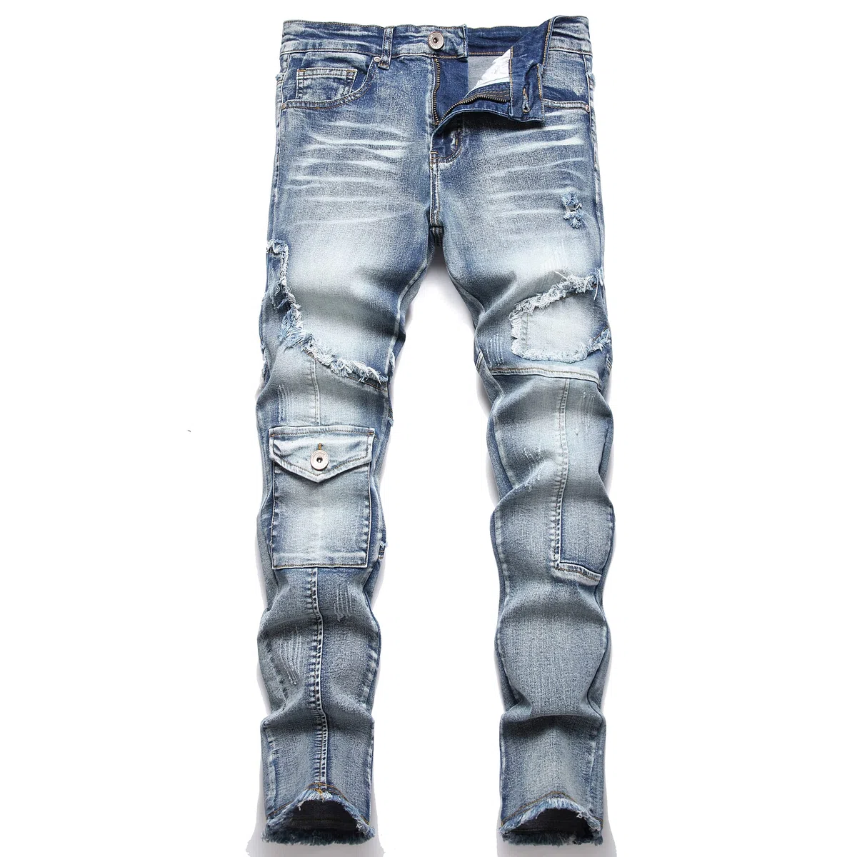 XIMXIMMTIAN Slim Fit Stretch Biker Jeans For Men - Jeans Hombre