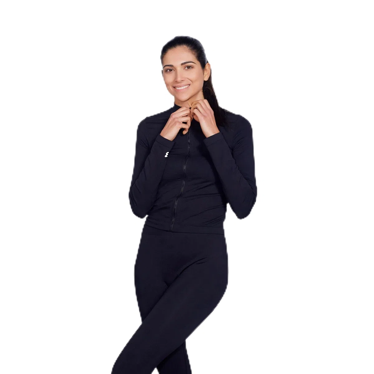 BB Sport Chaqueta Hina Negro, Chaqueta Deportiva Mujer Corte Ergonómico