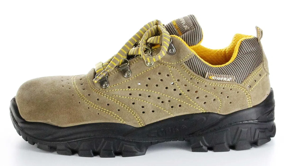 Cofra New Nilo S1 P SRC, Zapatos de Seguridad, Beige/Amarillo, 45