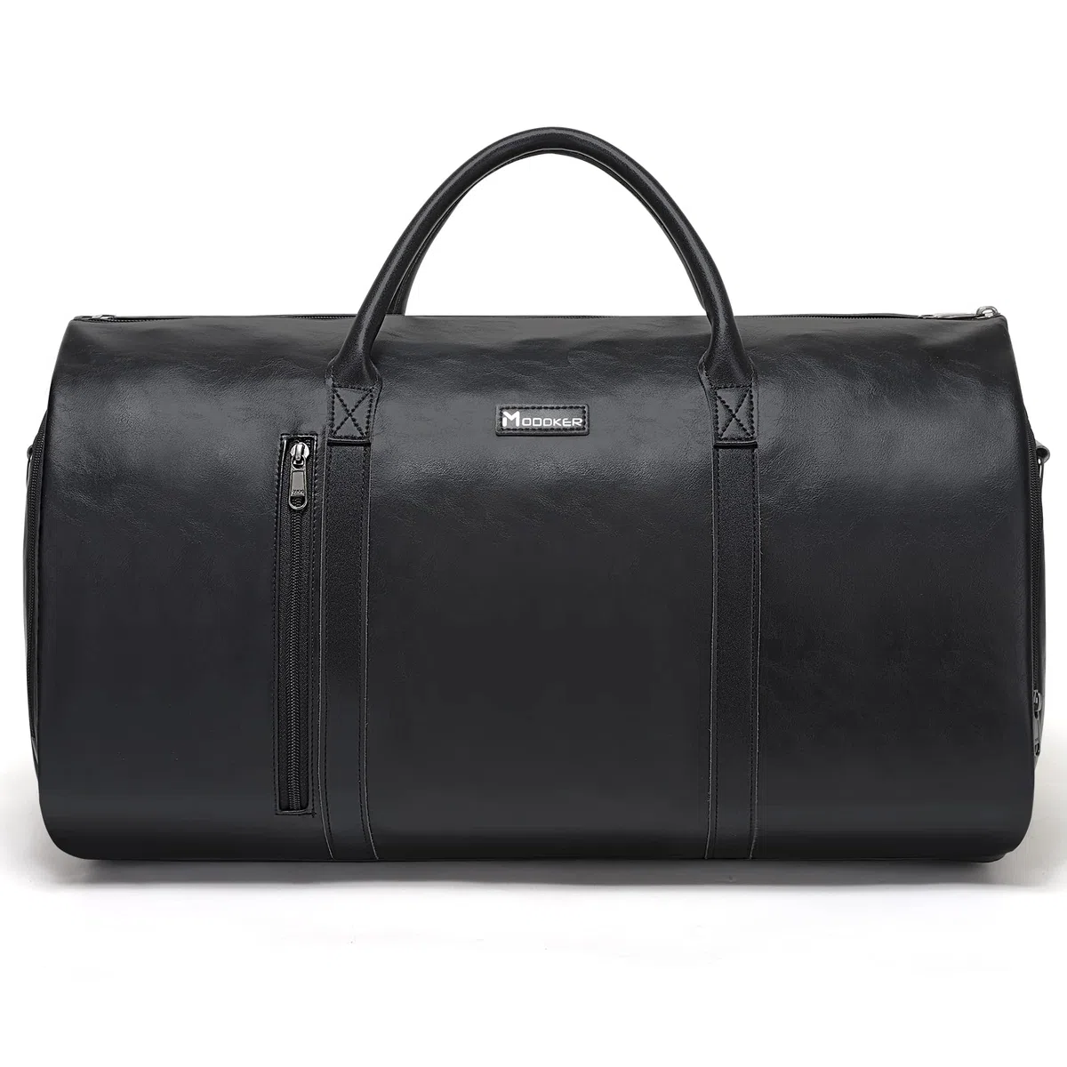 Modoker - Bolsa de Cuero Convertible, Bolsas de Viaje para Ropa y Negocios, Regalo para Hombres y Mujeres, Maleta Impermeable, Color Negro
