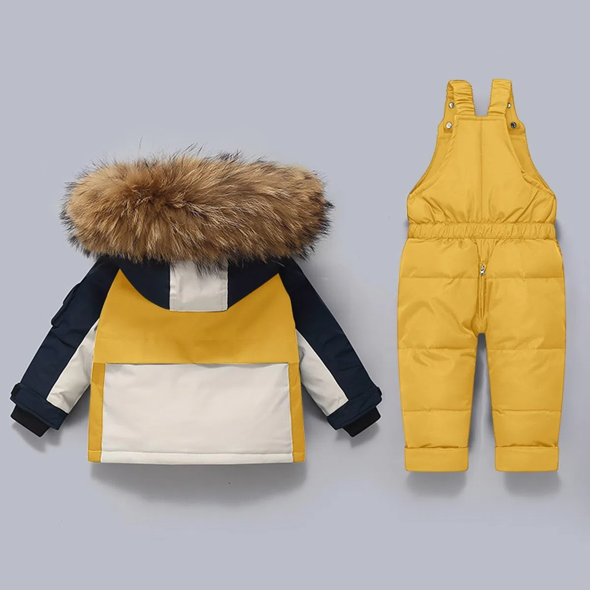 Genérico Mono De Nieve NiñA,Traje De Nieve De Invierno Aislante para NiñAs Peto De Esquí con Chaqueta para Jugar En Climas FríOs