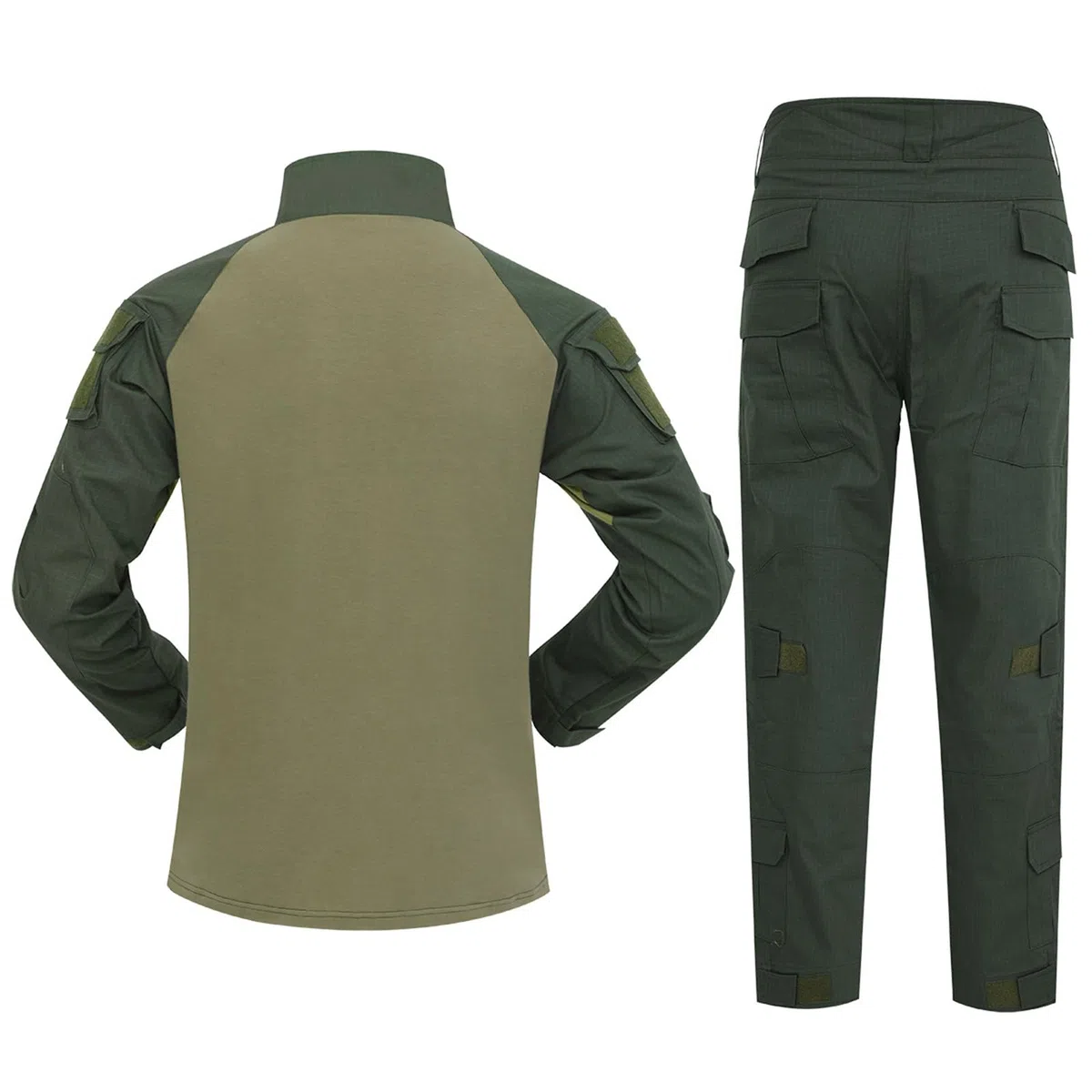 Traje de paintball para hombre, traje táctico, camisa de combate y pantalones, manga larga, ripstop multicam, ropa de airsoft, Woodland BDU caza, uniforme militar