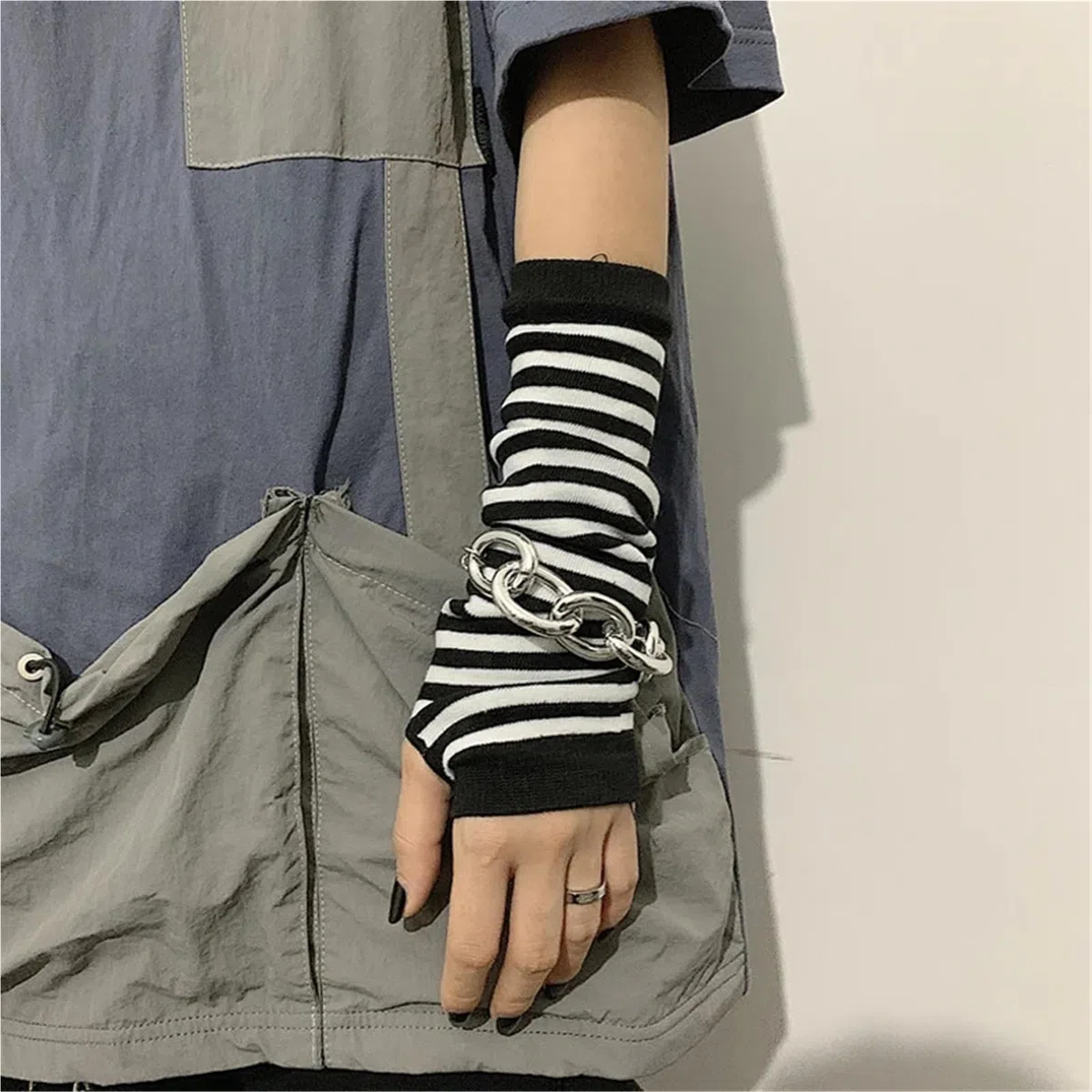 3 pares de guantes largos sin dedos, puños for mujeres y hombres, for exteriores, coderas, manoplas elásticas for invierno, calentador brazo