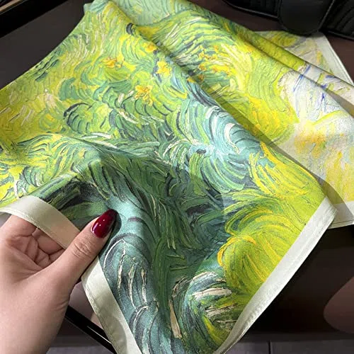 Pañuelo de seda, sarga de verano, 70 cm, fino, para mujer, ideal para primavera y otoño.