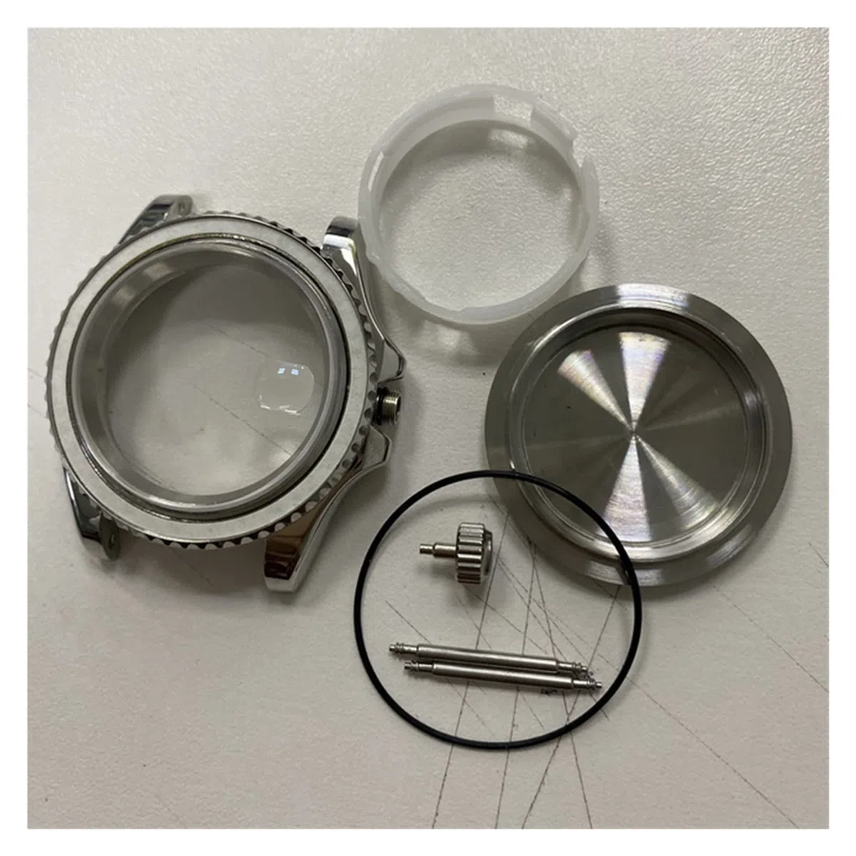 Caja de Acero Inoxidable de 40 mm para Movimientos mecánicos automáticos 8215, 8200 y 821A; Compatible con Caja y Correa 2813.