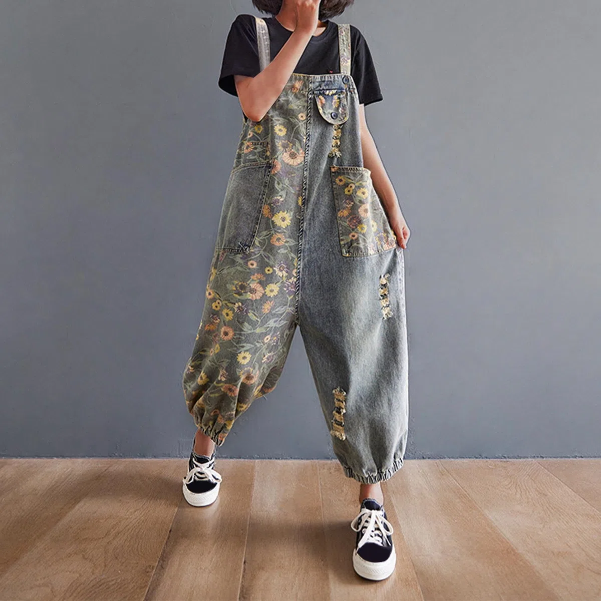 Peto Vaquero Mono De Trabajo Mujer Tezano Ancho Macacao Fiesta Casual para Overol Elegante Talla Grande Anchos Largos Tallas Grandes Informal Deportivo