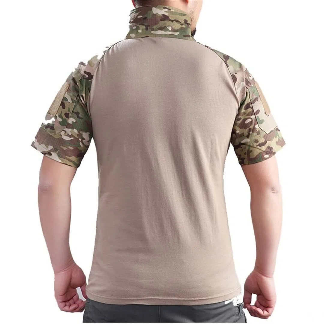 Hombres Militar Verano Manga Corta al Aire Libre Camiseta Ropa ejército Entrenamiento táctico Camiseta (ACU XL)
