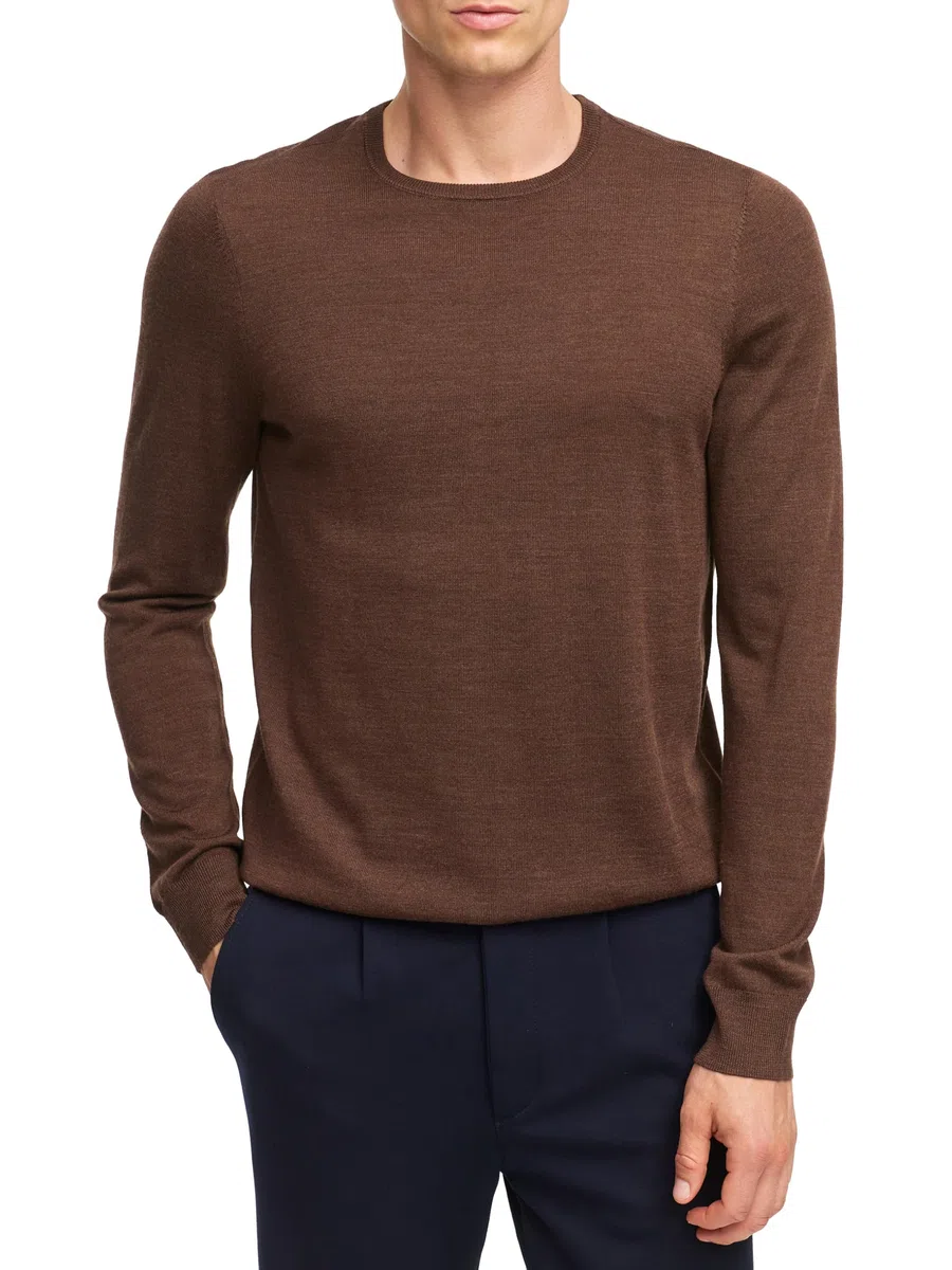 KRONSTADT KSJohannes - Jersey de punto para hombre, 100% lana merino, jersey de invierno para hombre