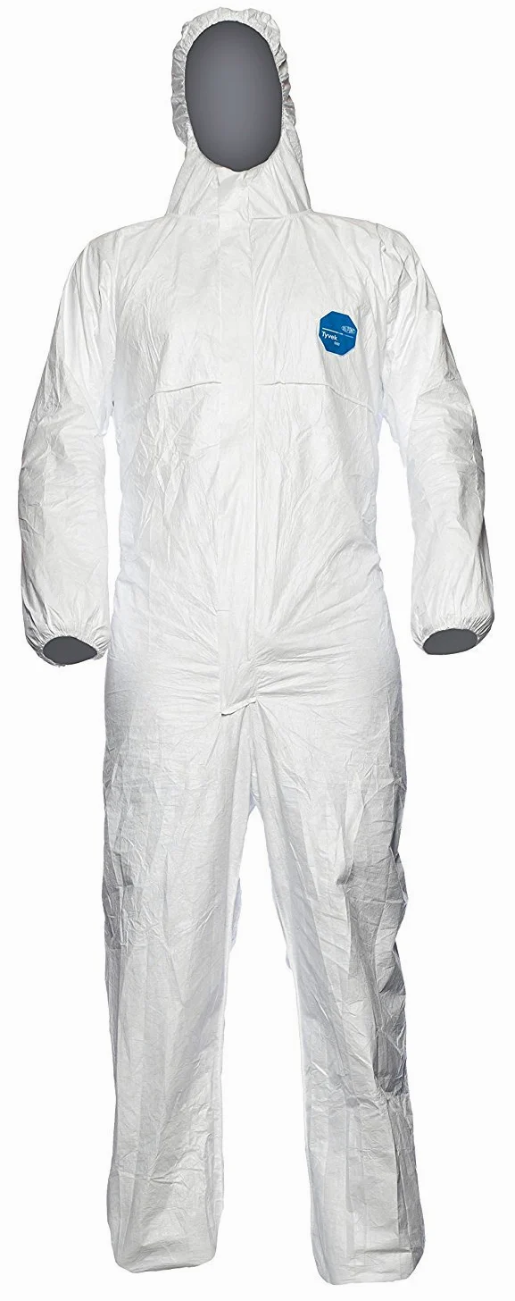 DuPont Tyvek 500 Xpert, 25 Ropas de protección con capucha, Blanco, Talla XXL