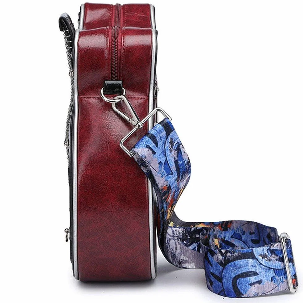 Bolso Bandolera con Forma De Guitarra para Mujeres Y Hombres, Bolso De Hombro De Piel Sintética, Bolso De Mano, Regalo para Guitarra