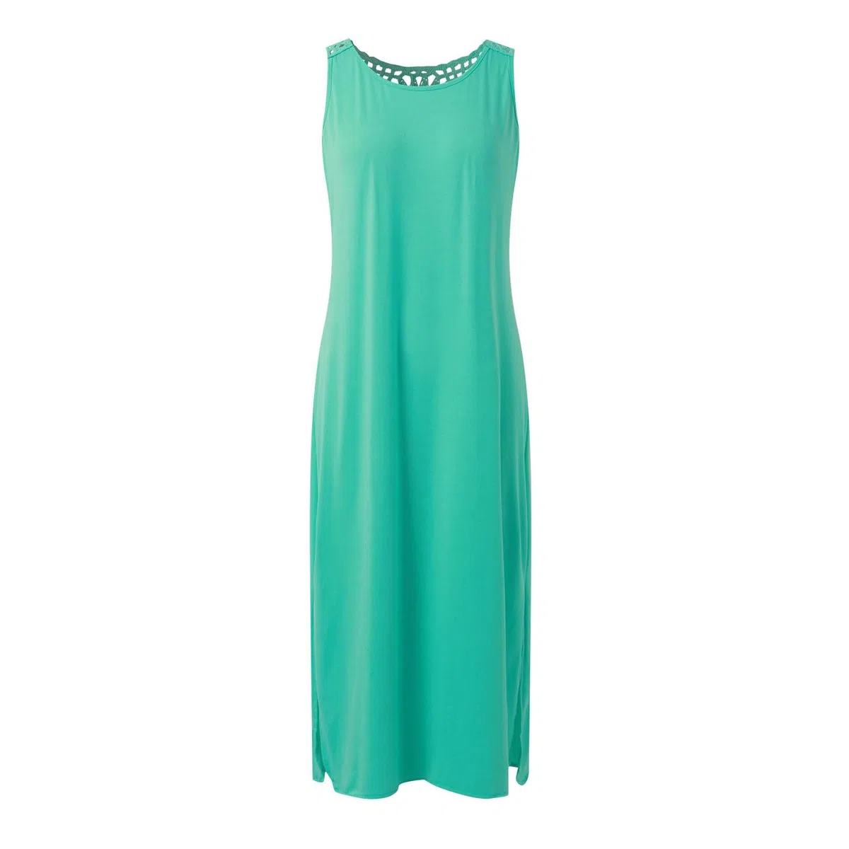 Vestido De Verano for Mujer Largo Vestidos Largos Sueltos Ocasionales Traje Playa 2026 Resort for Sin Mangas Ahueca hacia Fuera El Tiras con Abertura Lateral Encaje