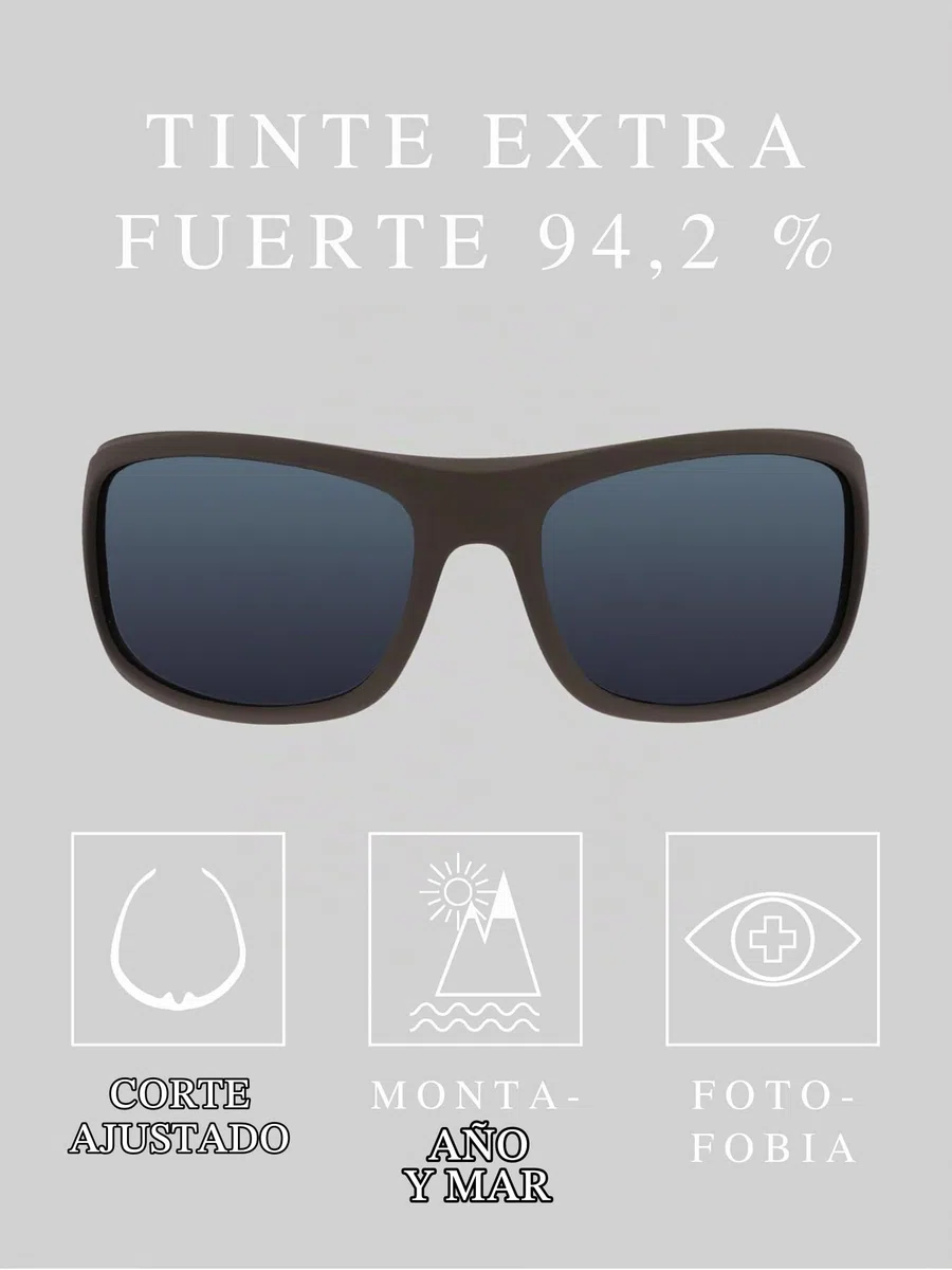 Gafas de sol polarizadas EREBOS | Cat. 4 especialmente oscuras | Protección UV 400 | Para sol extremo: montaña y mar | En caso de fotofobia | Gafas de sol deportivas para hombre y mujer | 24 gramos