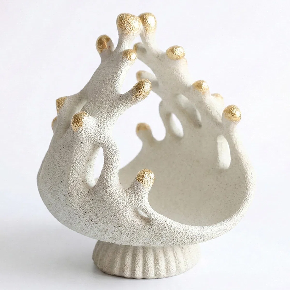 Bandeja de Joyas Bandeja Organizadora de Accesorios Plato Decorativo de Coral Figura Escandinava de Resina Apta para Mujeres Tocador Regalo Sala de Es, 21.5 Cm X 27 Cm