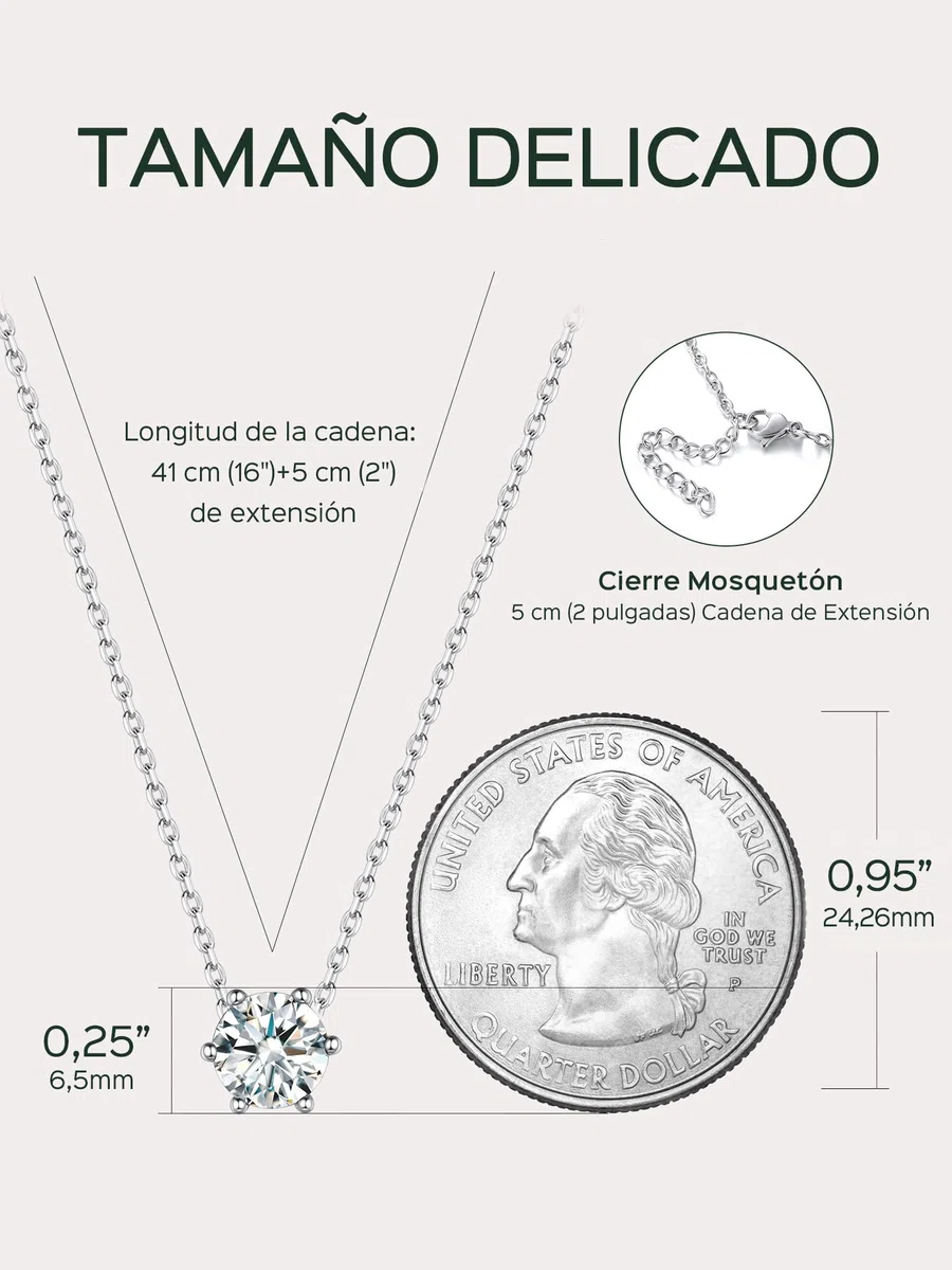 ChicSilver Plata 925 Collar Circonita Mujer Colgante Piedra Brillante | Material Plata de Ley Regalo Cumpleaños Joyería Delicada Madre Pareja Amiga