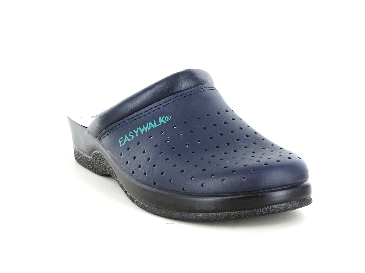 EASYWALK 210 Zuecos Mules Zapatillas Zapatos de Cuero, Mujer