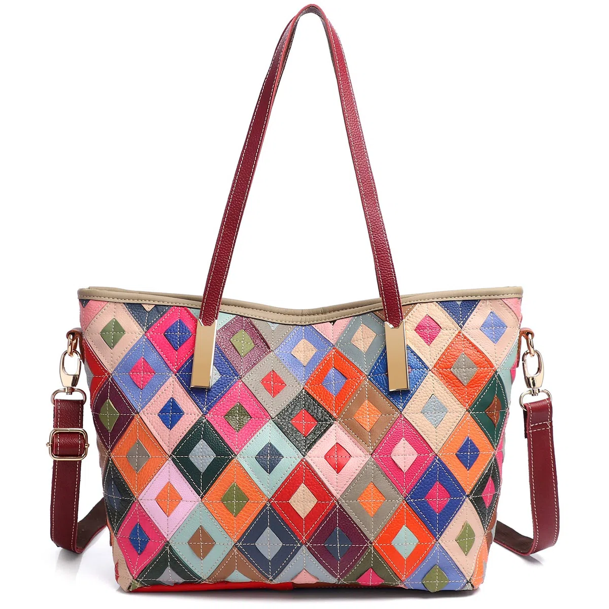 Bolsos coloridos del bolso del bolso de mano lindo del bolso de mano multicolor de las mujeres del bolso de, color, talla Large